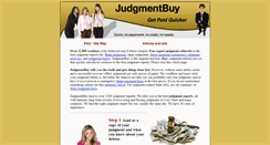 Desktop Screenshot of judgmentbuy.com